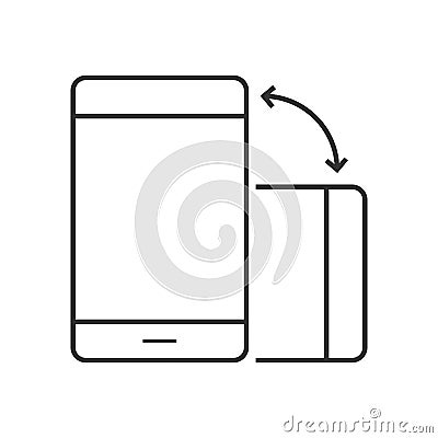 Phone rotate line icon Vector Illustration