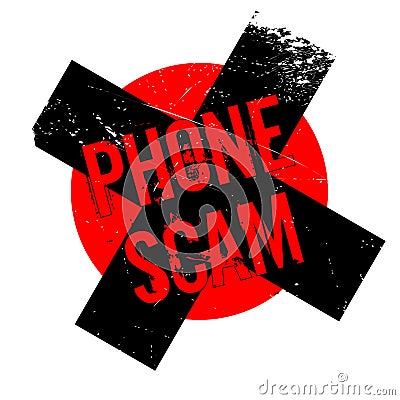 Phone Scam rubber stamp Stock Photo