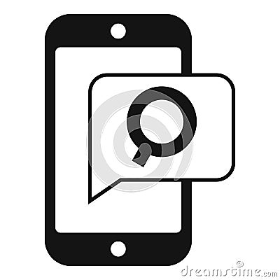 Phone search icon simple vector. Audience content Vector Illustration