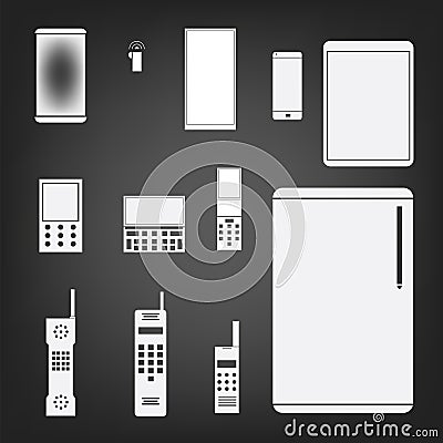 Phone set simple icon Vector Illustration