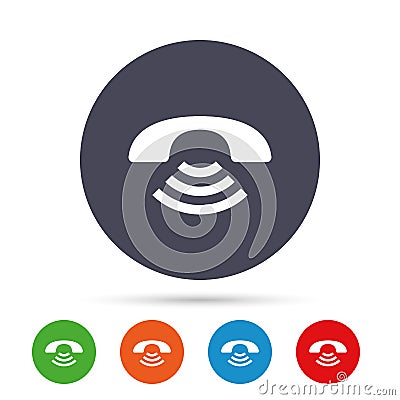 Phone sign icon. Support symbol. Vector Illustration