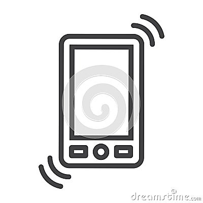 Phone Sound off or on Icon depicting lines showing sound Vector Illustration