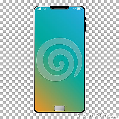 Generic smart phone vector in layers on transparent background Vector Illustration