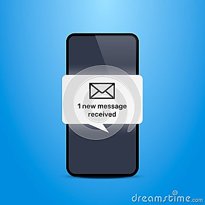 Phone text message. Vector Illustration