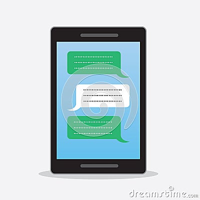 Phone Text Messages Vector Illustration