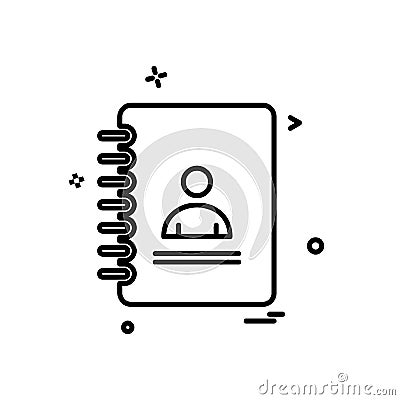 Phonebook icon design vector Vector Illustration