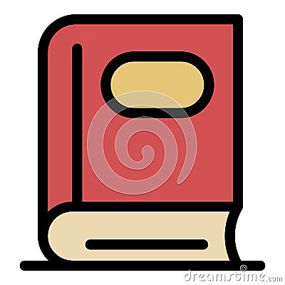 Phonebook icon color outline vector Vector Illustration