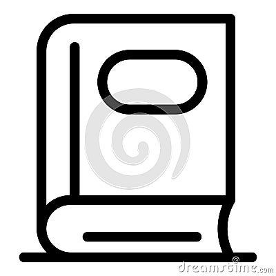 Phonebook icon, outline style Vector Illustration