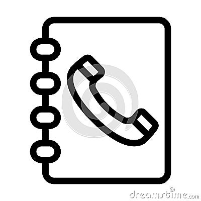 Phonebook Vector Thick Line Icon For Personal And Commercial Use Stock Photo