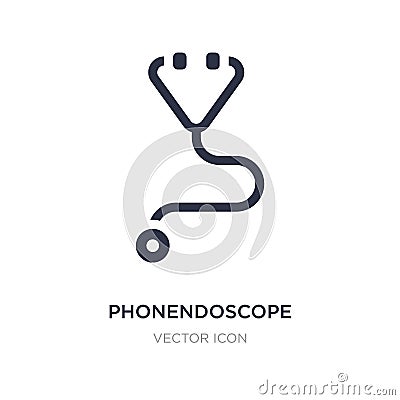 phonendoscope icon on white background. Simple element illustration from Health and medical concept Vector Illustration