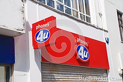 Phones 4U store Editorial Stock Photo