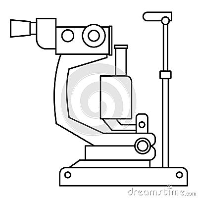 Phoropter, ophthalmic testing device machine icon Vector Illustration