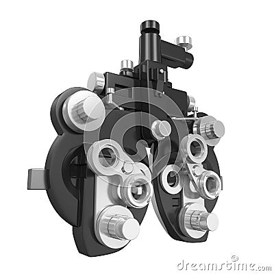 Phoropter Ophthalmic Testing Equipment Isolated Stock Photo