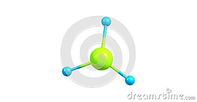 Phosphine molecular structure isolated on white Cartoon Illustration