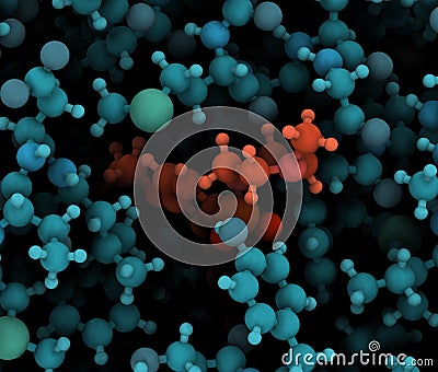 Phosphodiesterase 5 (PDE5) enzyme. Inhibition of this enzyme is the mechanism of action of sildenafil, tadalafil and vardenafil, Stock Photo