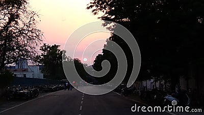 Phot of the raising sun light in the city of Jamshedpur Jharkhand India Stock Photo