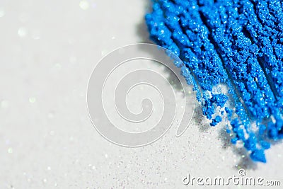 Abstract background with blue powder, copy space template, christmas background Stock Photo