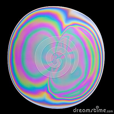 Photo of abstract colorful iridescent oil circle isolated Stock Photo