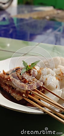 photo of aesthetic chicken satay, really suitable for those who want to make satay products Stock Photo