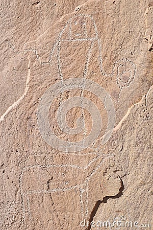 Photo of ancient petroglyphs Stock Photo