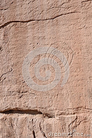 Photo of ancient petroglyphs Stock Photo