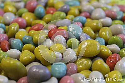background of a lot of colorful candy stones Stock Photo