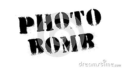 Photo bomb black stamp Vector Illustration