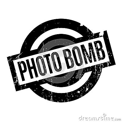 Photo Bomb rubber stamp Vector Illustration