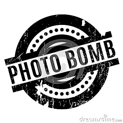 Photo Bomb rubber stamp Vector Illustration