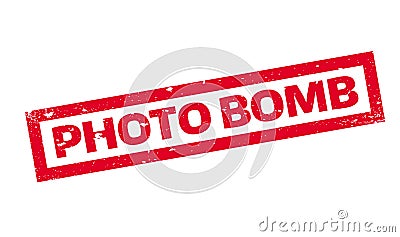 Photo Bomb rubber stamp Vector Illustration