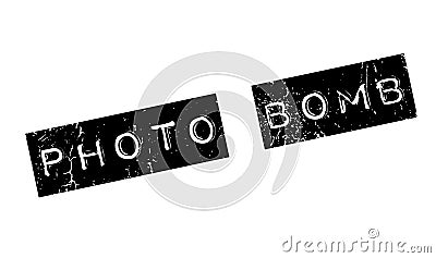 Photo Bomb rubber stamp Vector Illustration