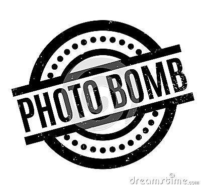 Photo Bomb rubber stamp Vector Illustration