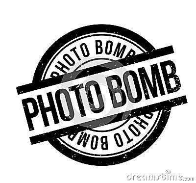 Photo Bomb rubber stamp Vector Illustration