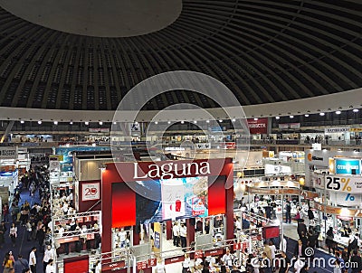 Photo of book fair in Belgrade with lots of people and stands Editorial Stock Photo
