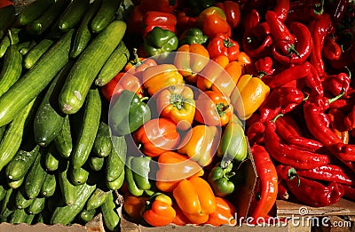 Photo of bunch peppers or paprika image wallpapers background Stock Photo