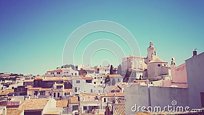 Photo of Cadaques, a tipical mediterranean town in Costa Brava, Girona. & x28;Catalunya, Spain& x29; Stock Photo