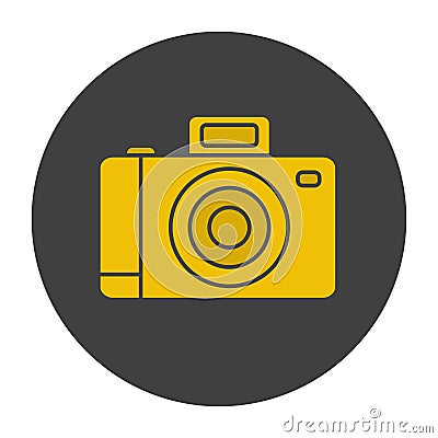 Photo camera glyph color icon Vector Illustration