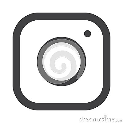 Photo camera icon vector illustration. Linear symbol with thin outline. Vector Illustration