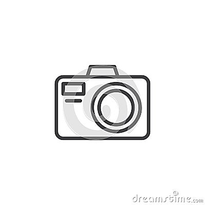 Photo camera line icon Vector Illustration