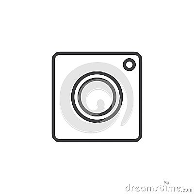 Instagram Camera outline icon Vector Illustration