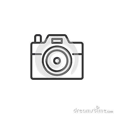 Photo camera outline icon Vector Illustration