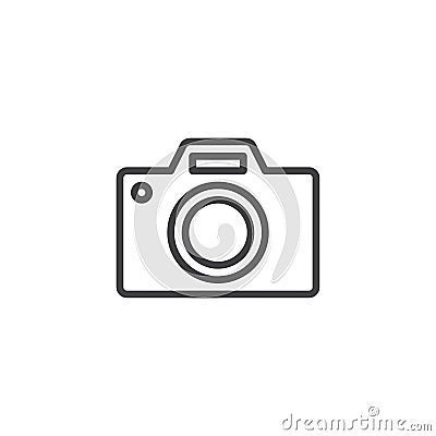 Photo camera outline icon Vector Illustration