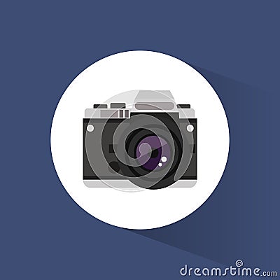 Photo camera picture travel icon Vector Illustration