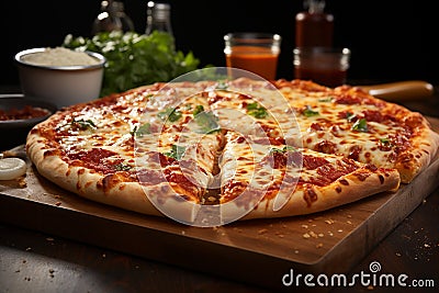 Classic Pizza Delight Stock Photo