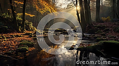 Capturing Woodland Autumn Splendor With Canon Eos-1d X Mark Iii Stock Photo