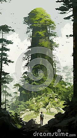 Fantasy Skyrim Art: Pixel Art Landscape With Naturalistic Plein Air Paintings Stock Photo