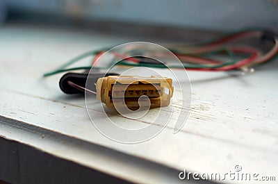 Photo of car ignition connector Stock Photo