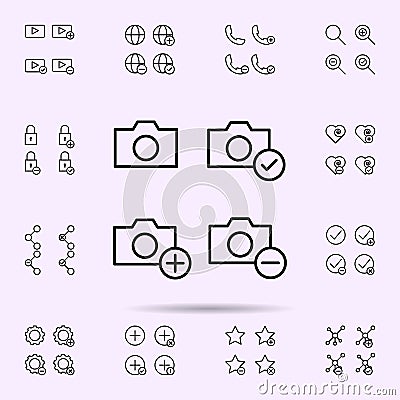 photo, check, plus, minus sign icon. web icons universal set for web and mobile Stock Photo