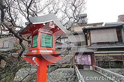 Chinese, architecture, torii, japanese, building, shinto, shrine, temple, tree, roof, facade Editorial Stock Photo