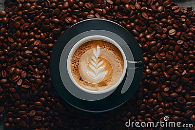 Photo Cinematic editorial shot of a cup of coffee in foodgraphy Stock Photo